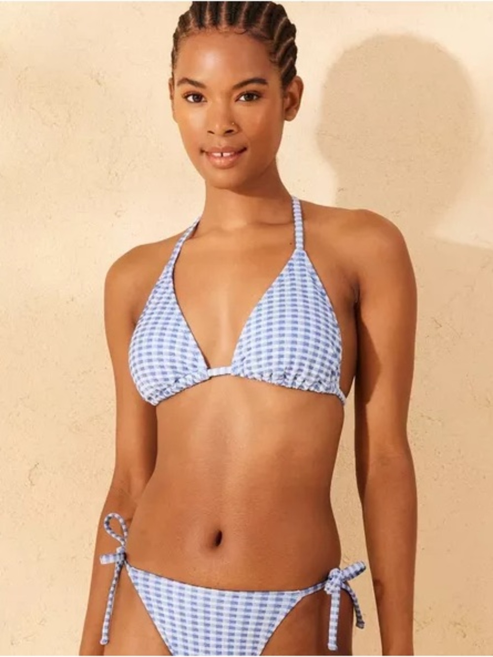 wild fable Blue and White Gingham Bikini Bottoms